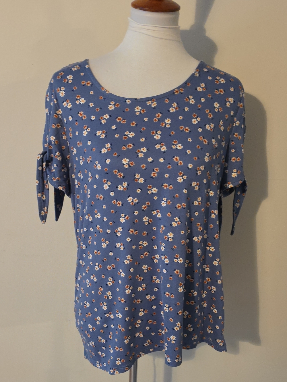 Cece Floral Blue Soft Blouse